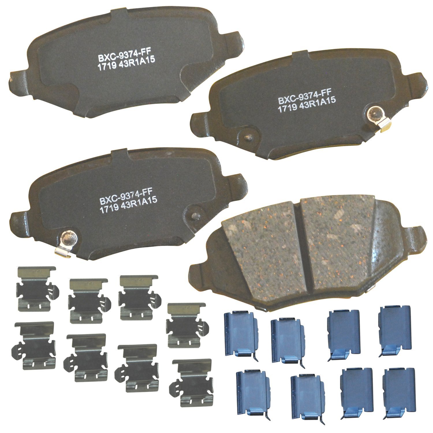 Bendix Premium SBC1719 Ceramic Rear Brake Pads for Chrysler Town &amp; Country 2016-2012, Dodge Grand Caravan 2016-2012, Journey 2013, Ram C/V 2015-2012, Volkswagen Routan 2014