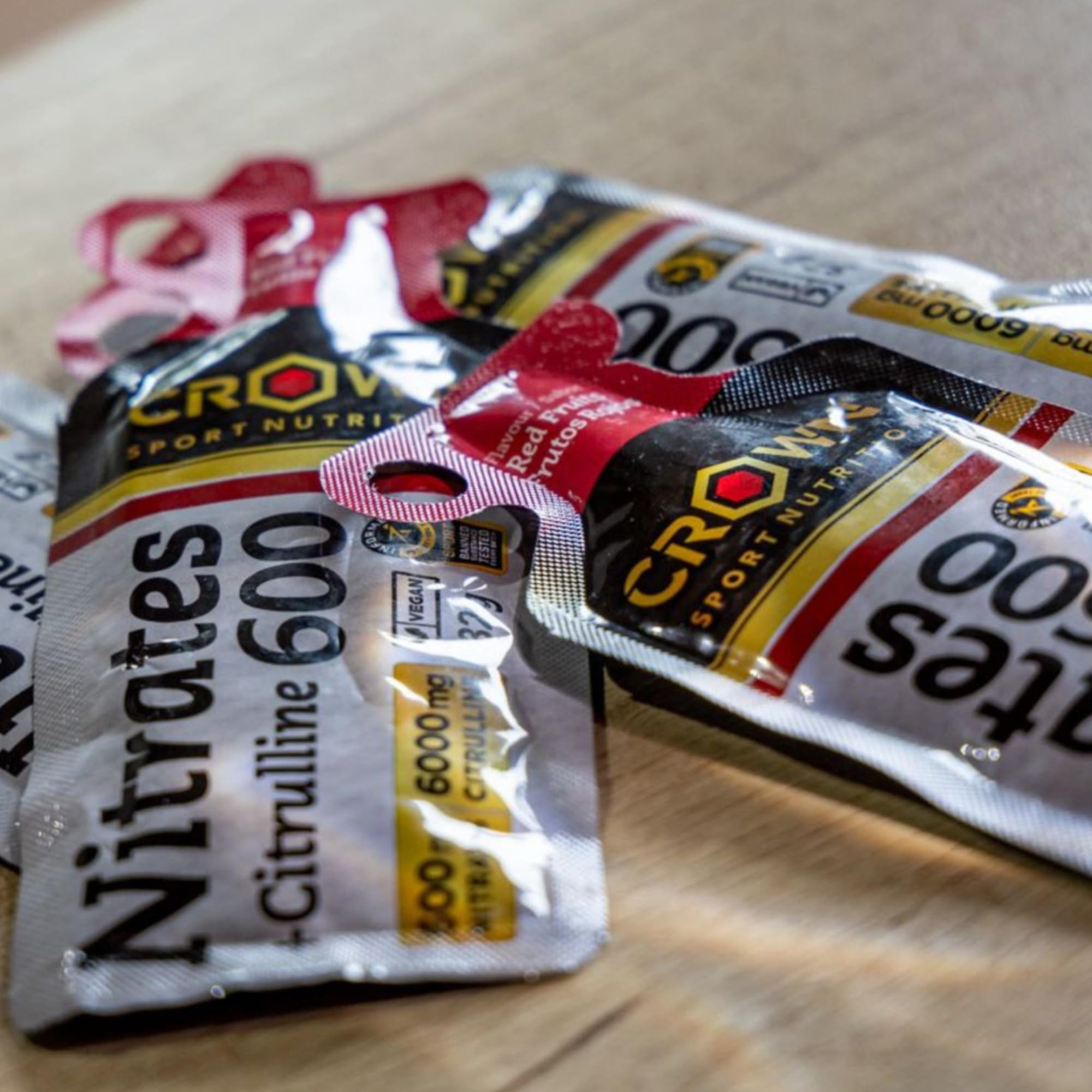 Crown Sport Nutrition Nitrates 600 + Citrulline | L Citrulina Malato 6000 mg | Gel Shot Caja 10 x 32 ml | Precursor Oxido Nítrico | Gel Vegano | Certificado antidoping Informed-Sport
