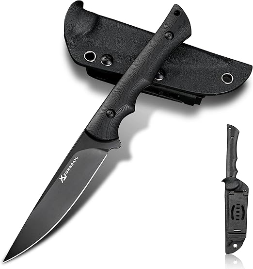 Fixed Blade Knife,3.86inch DC53 Steel Blade and G10 Handle,with Kydex Sheath,Fixed Blade EDC Tactical Knife for Men Women, Outdoor Hunting Hiking Survival Camping Knives.
