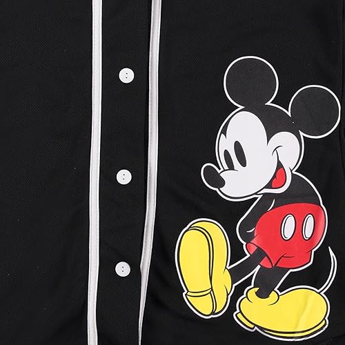 Miniatura 3 de Disney Camiseta de béisbol de Mickey Mouse con botones para mujer, diseño de Mickey y Minnie Mouse