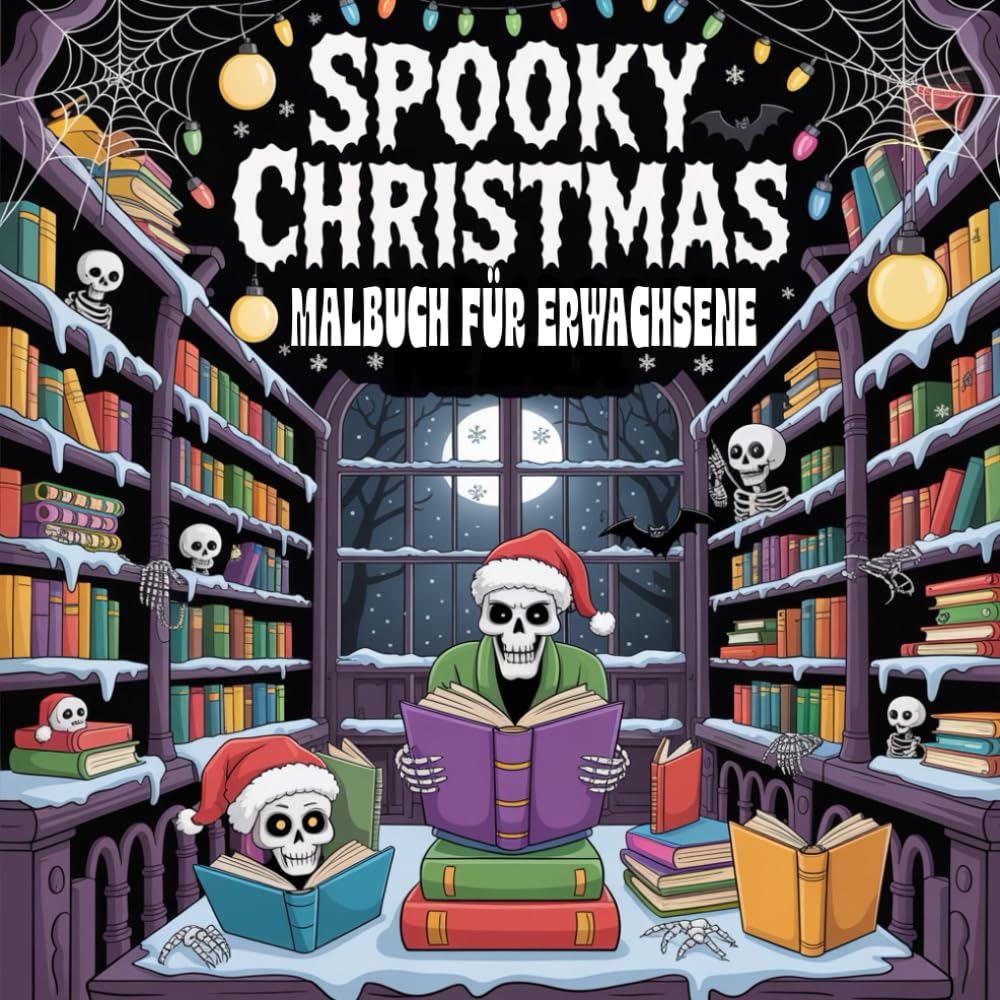 Spooky Christmas Malbuch für Erwachsene: Düstere Weihnachtsmotive - Gothic Ausmalbilder zur Entspannung & Kunsttherapie