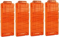 Vista 1 de pinzas para cartuchos de carga rápida, 4 unidades, 12 dardos para Nerf n-Strike Elite Blaster (naranja)