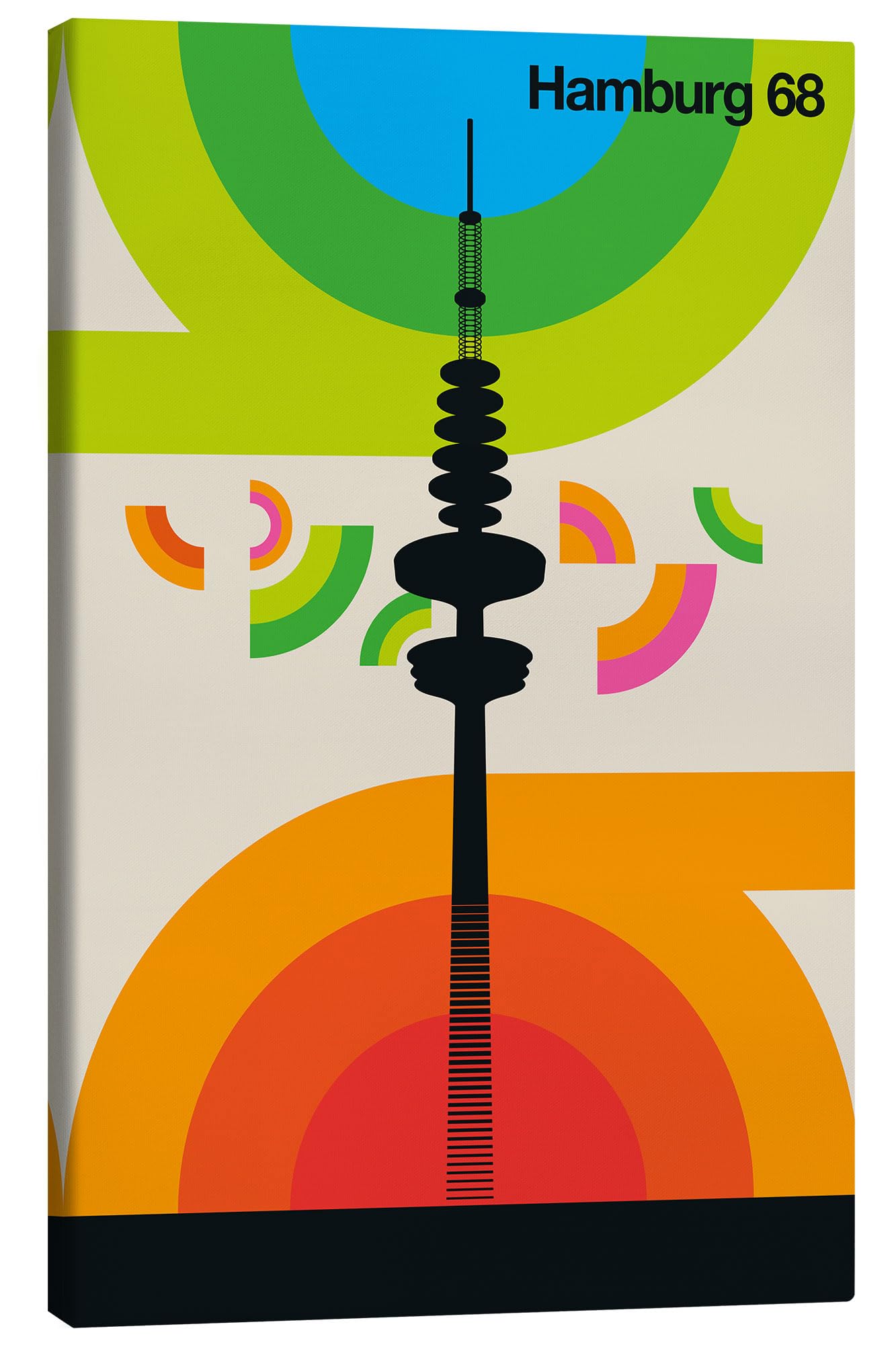 Hamburg 68 Obraz na płótnie | 40 x 60 cm Bo Lundberg Wielobarwny Obrazy Dekoracja ścienna