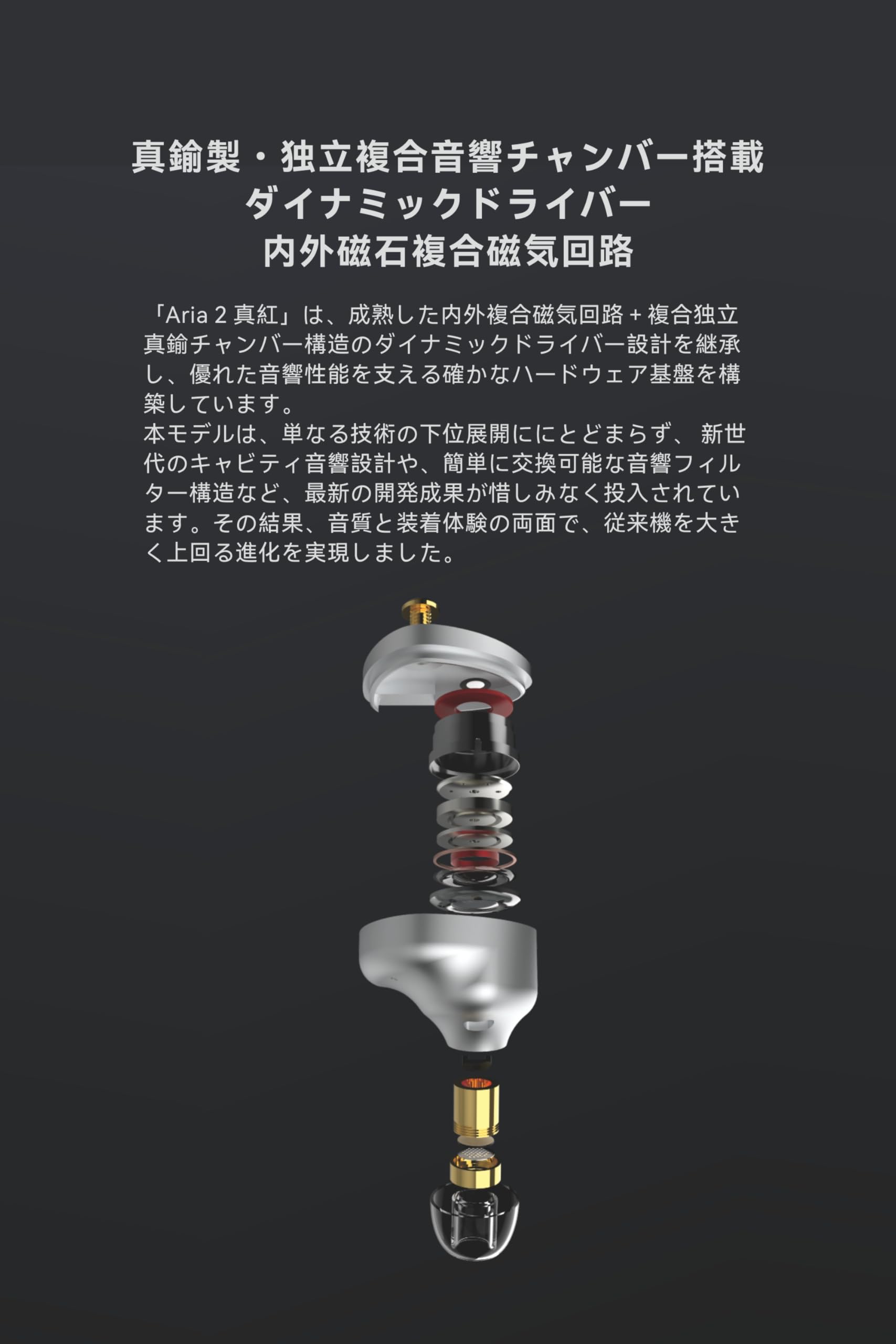 Amazon.co.jp: Moondrop 水月雨: Aria 2 真紅