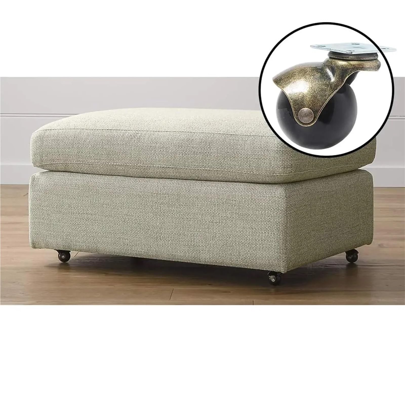 4 ruote girevoli a sfera da 1,5/2 pollici con freno in bronzo e gomma for sedia ufficio divano(2 inch combo)