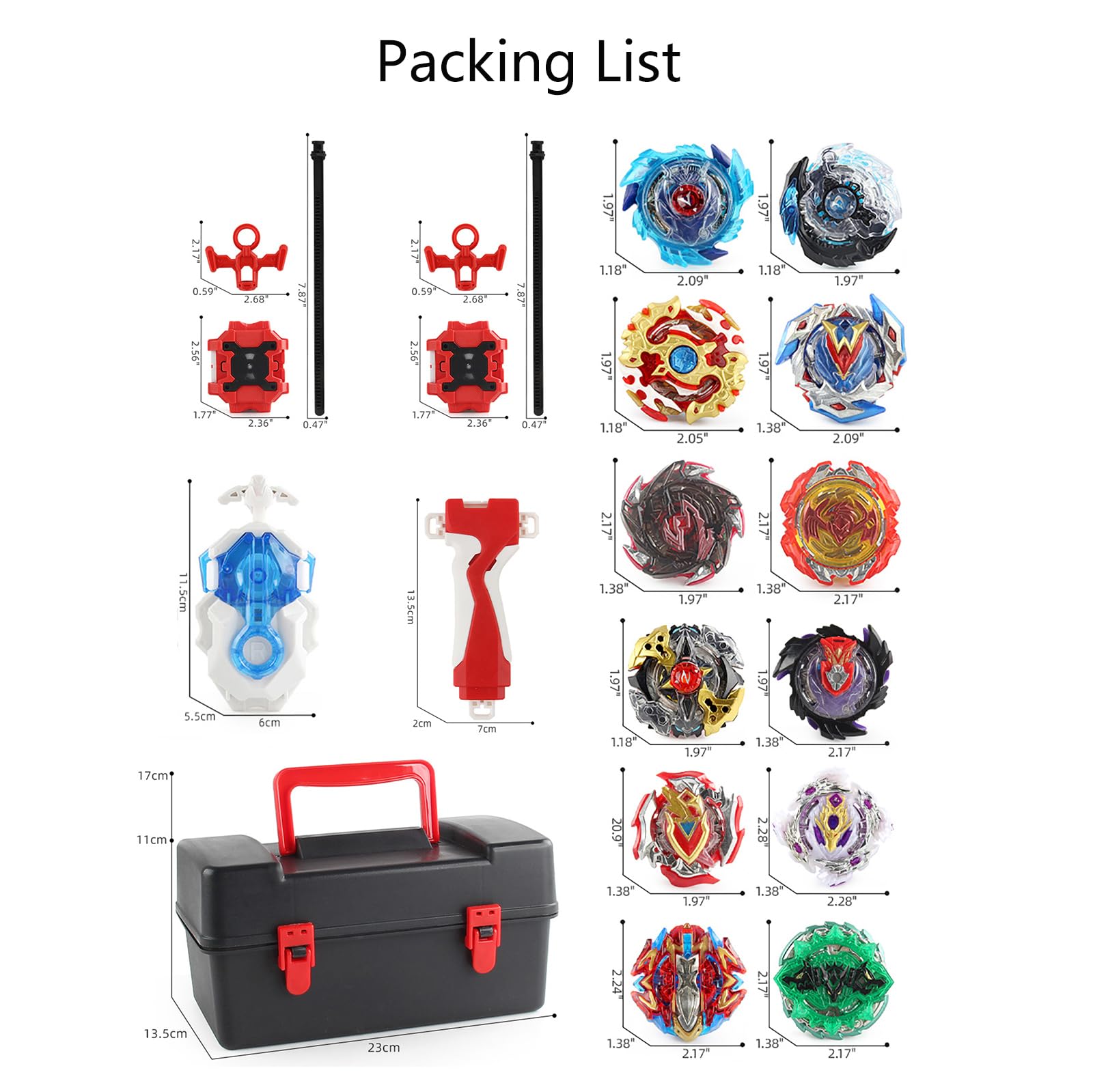12 Pcs Peonzas Juego Giroscopios De Combate 4D Fusion Modelo Lanzador De Aceleración Gyro Juguete 06A