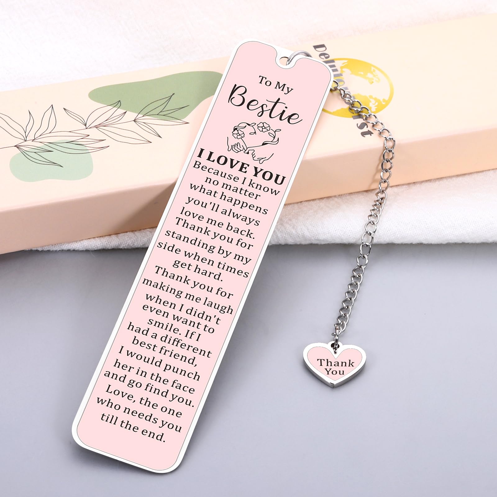 Besite Gifts for Friend Friendship Bookmarks for Book Lovers Birthday Back to School Supplies for Friend Bestie Graduation 2026 Najpopularniejszy prezent dla kobiet Prezenty świąteczne dla kobiet