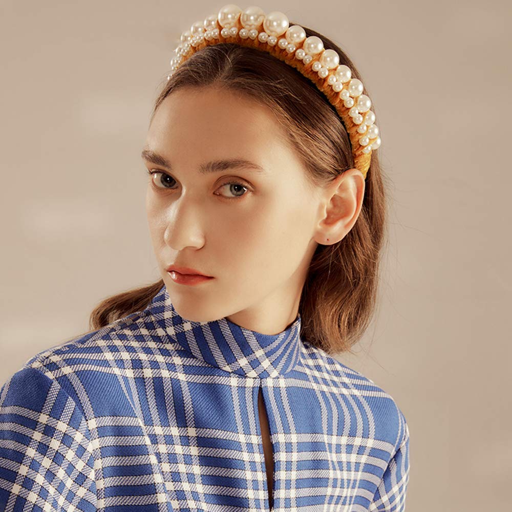 Velvet Padded Pearl Headband NIB Amazon.com : Velvet Braided Pearl Padded Headband Velvet  main image 3