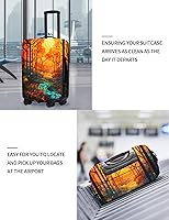 Vista 3 de URBEST Funda protectora para maleta, antiarañazos y suciedad, Otoño de vidrieras