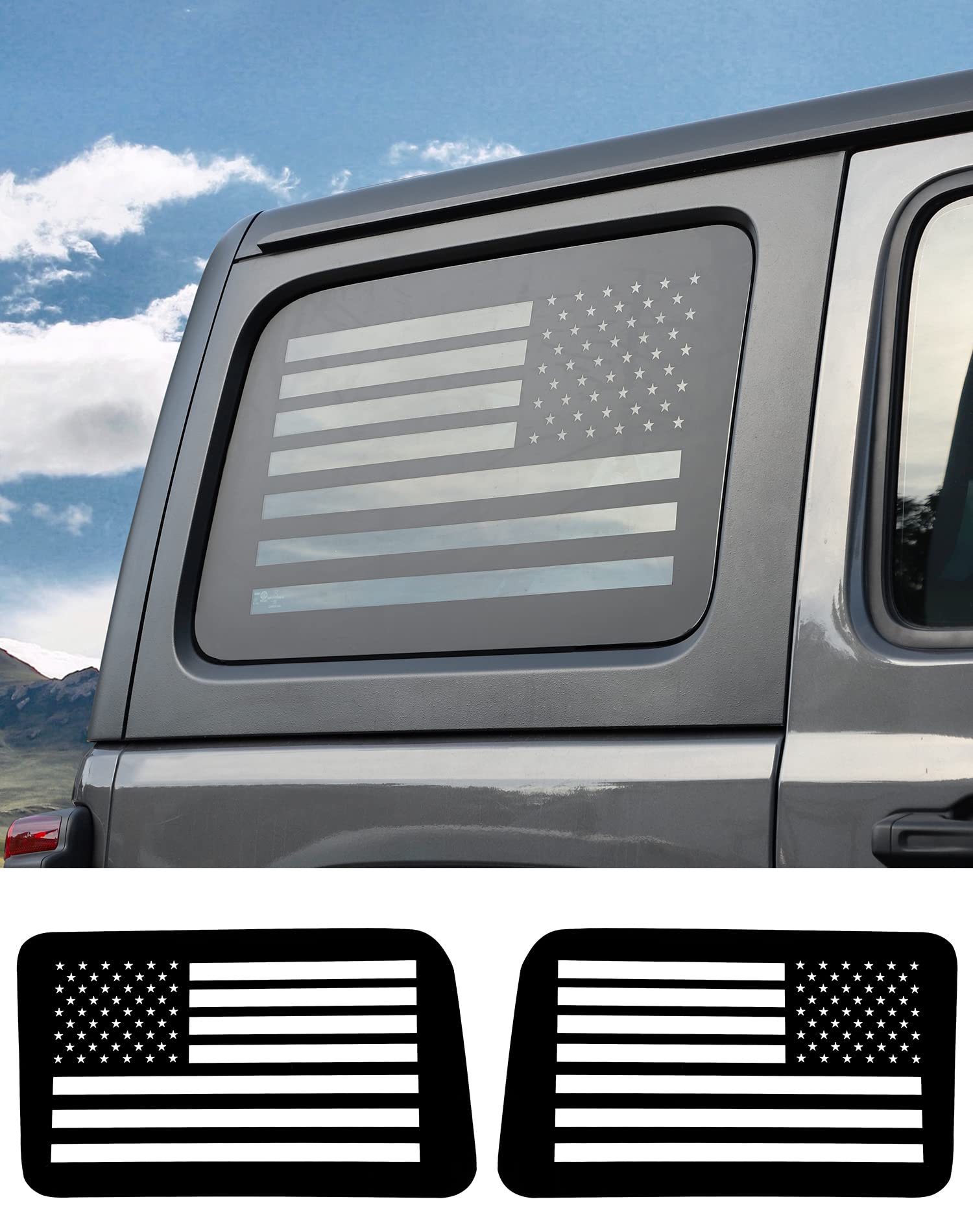 Buy JeCar JL American Window Decal Vinyl Rear Window Sticker Exterior