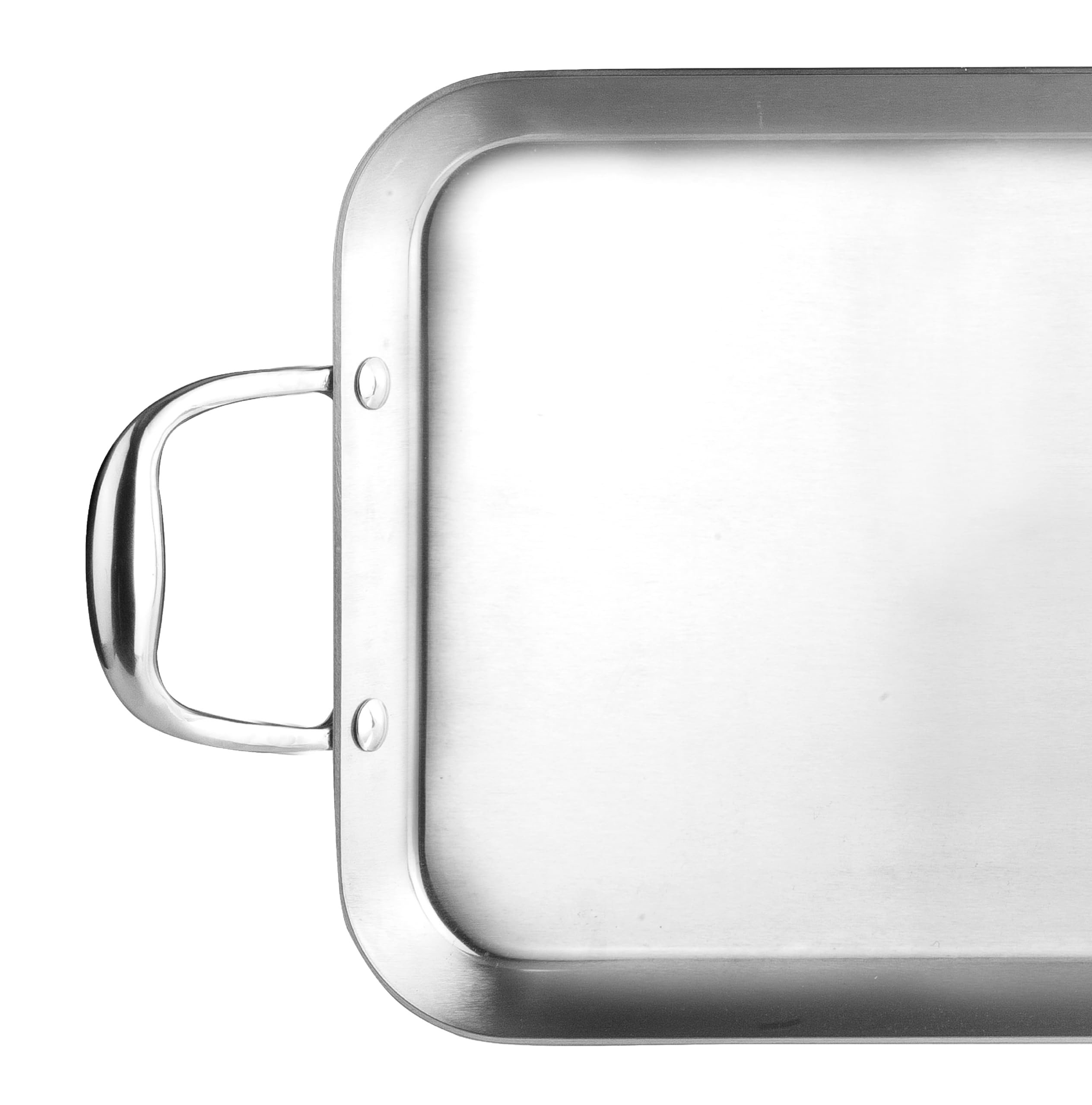 Grill Triple Couche IBILI Triply Natural 38x25 Cm - Acier Inox 18/10, Compatible Induction, Sans Antiadhésif