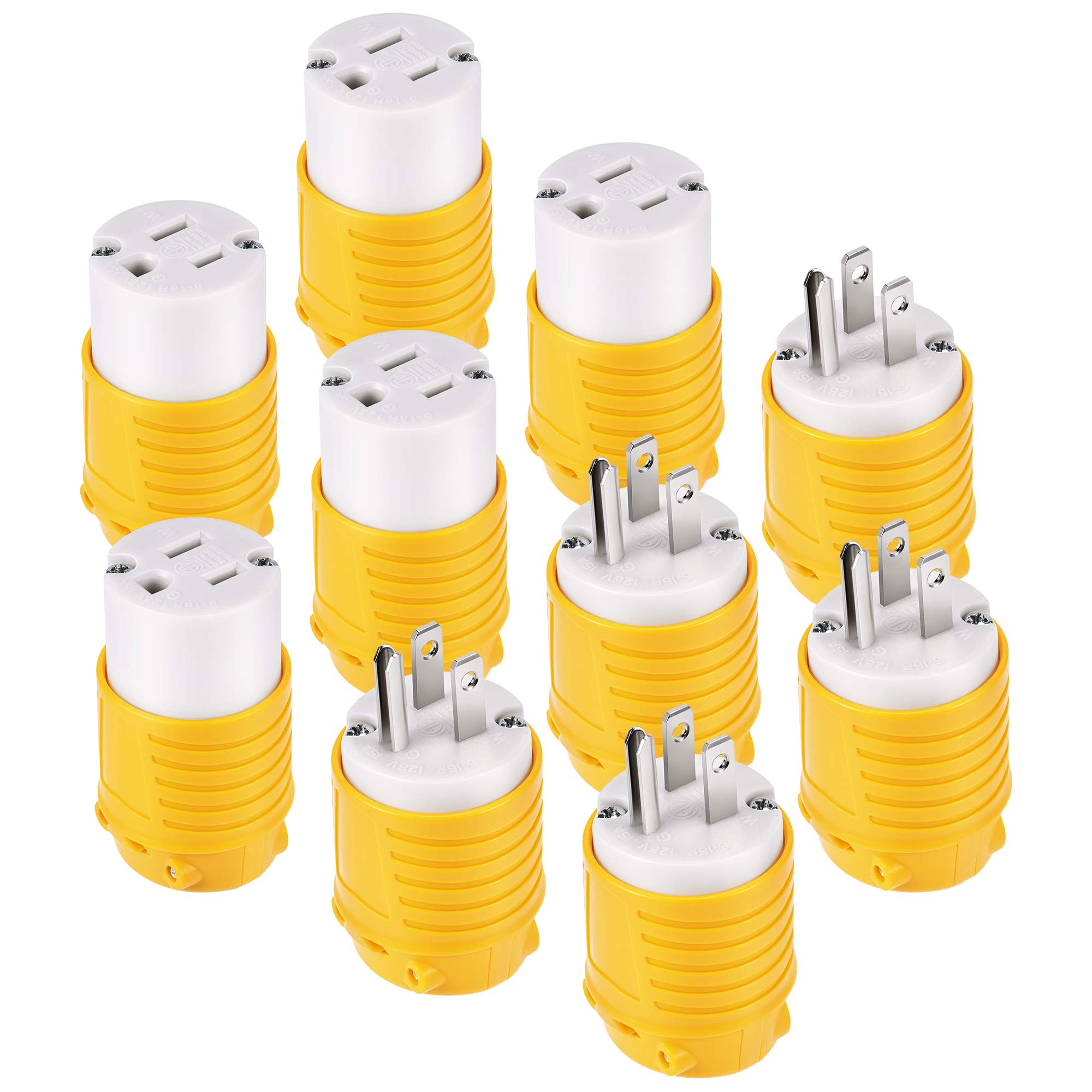 Buy Kohree 15 Amp Extension Cord Ends Male and Female Replacement Plug