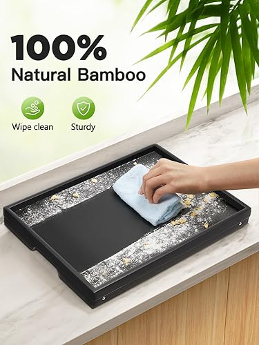 Miniatura 6 de Pipishell - Bandeja de cama con patas plegables para servir desayuno en la cama o usar como bandeja de platos (negro)