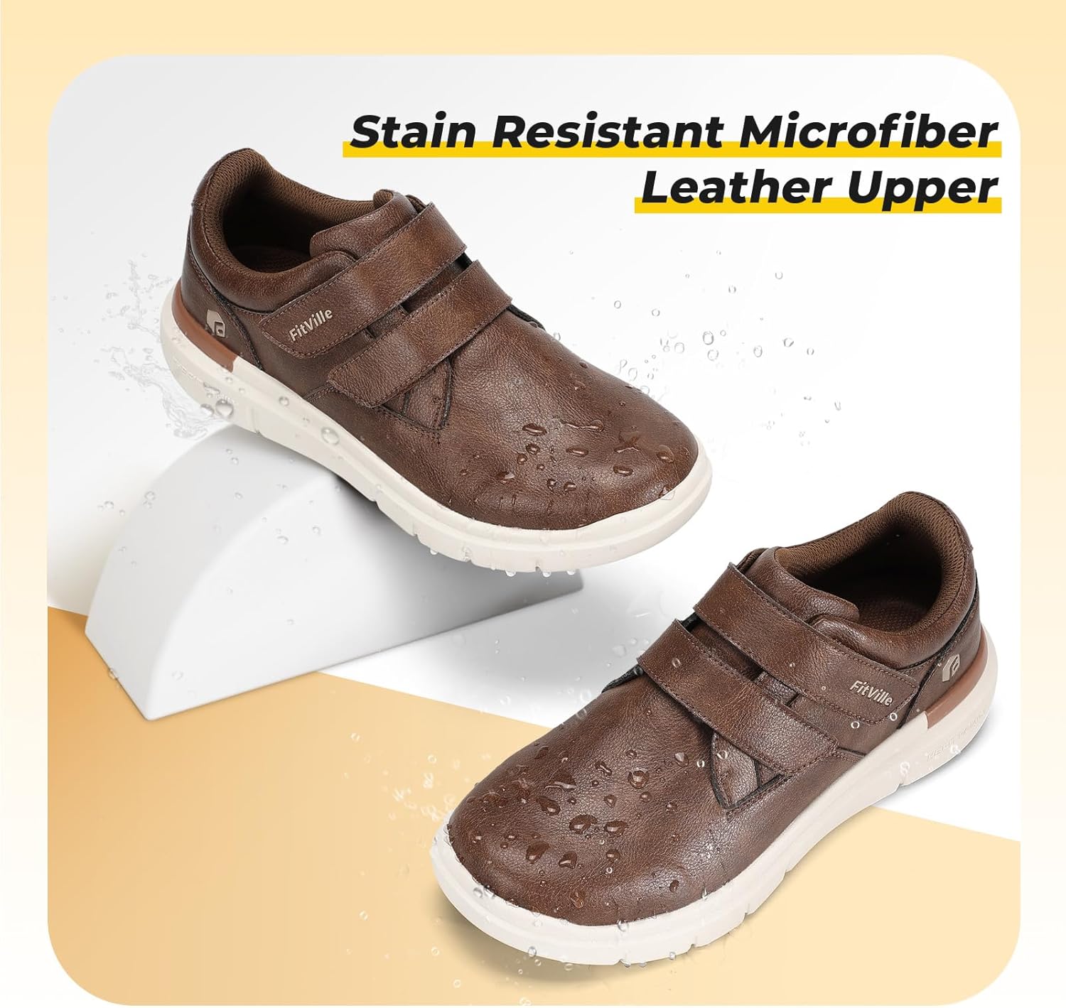 FitVille Shoes for Men Extra Wide, Straps Diabetic Shoes for Men Slip on, Casual Wide Dress Sneaker for Walking, Easy On and Off, Swollen Feet - Image 6