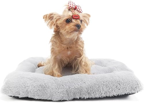 Miniatura 21 de Cama para cachorros de 24 x 17 pulgadas, color rosa, lavable para perros pequeños, cómoda y esponjosa, para uso en interiores y exteriores de 24