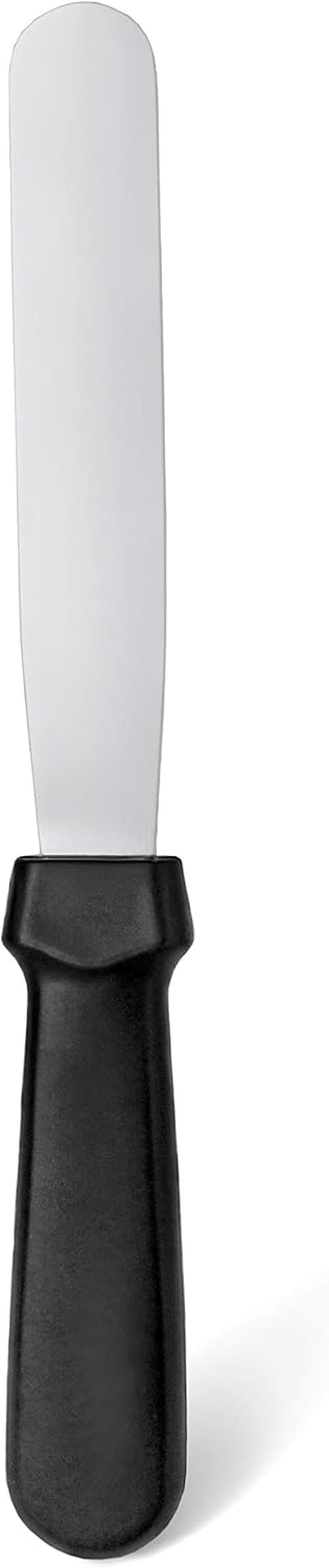 New Star Foodservice Straight Icing Spatula, 6 Inch Blade, 11 Inch Overall, Bakery-Grade Stainless Steel Cake Decorating Spatula for Frosting
