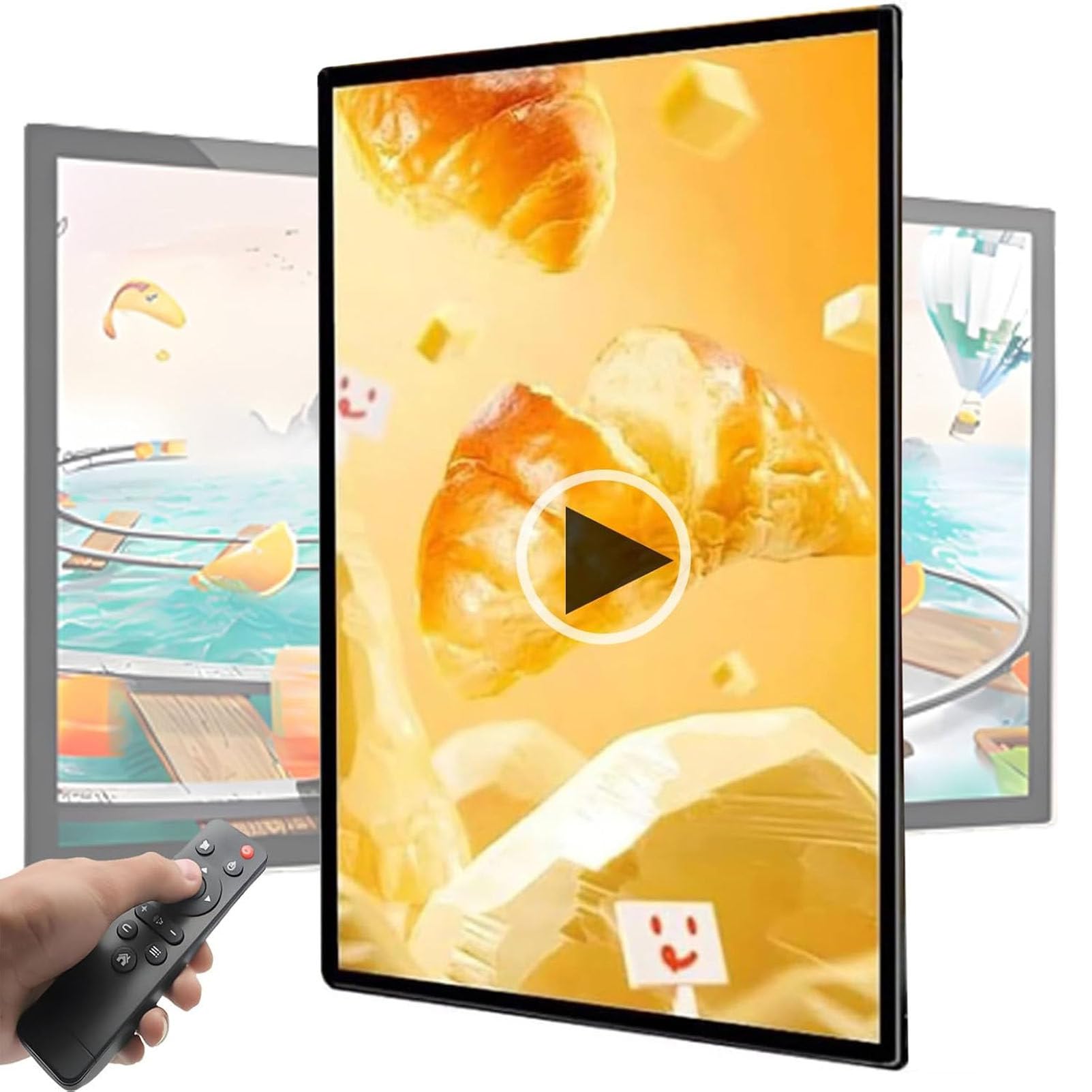 PioMue LED Digital Advertising Screen, Outdoor Scrolling Pixel Display for Businesses, Electronic Billboard for Marketing, Illuminated Outdoor Signage Remote Control/USB 23.6in