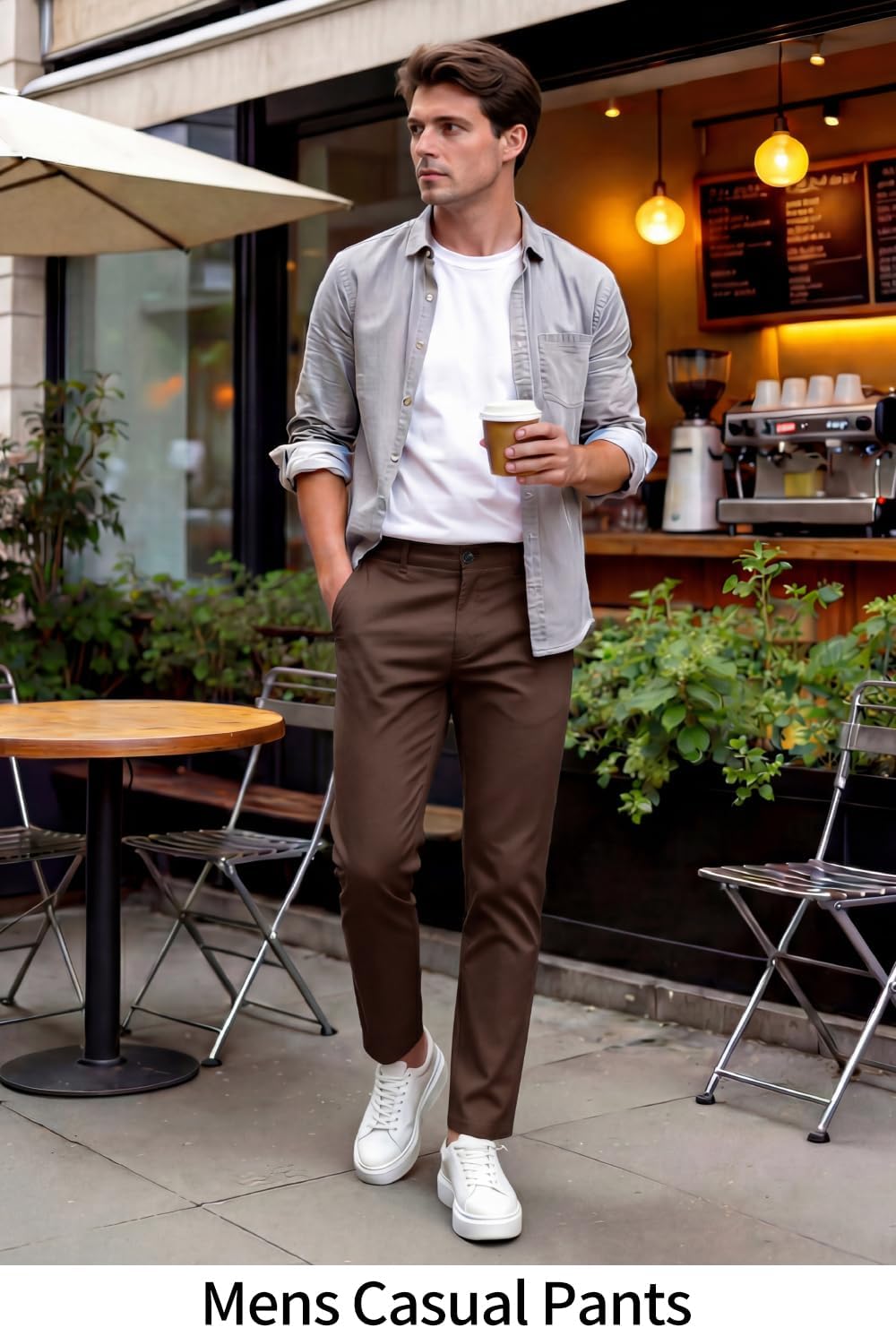 GINGTTO Mens Dress Pants Slim Fit Stretch Chino Pants for Men