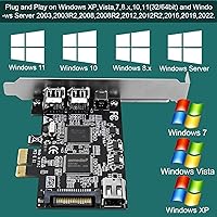 Vista 4 de Tarjeta PCIE 1394A Firewire 400 de 4 puertos para Windows OS y PC MAC OS, TI TSB43AB23, 3 x 6 pines y 1 interfaz 1394A de 4 pines, con cables de 4
