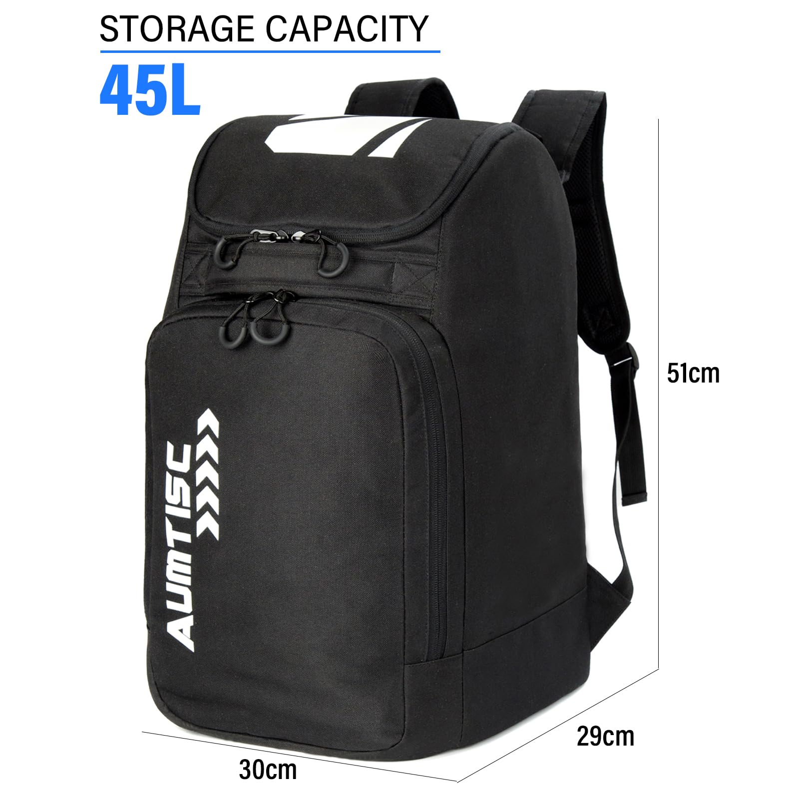 AUMTISC Bolsas de esquí Mochila para Botas de esquí Ligeras Equipaje Durable