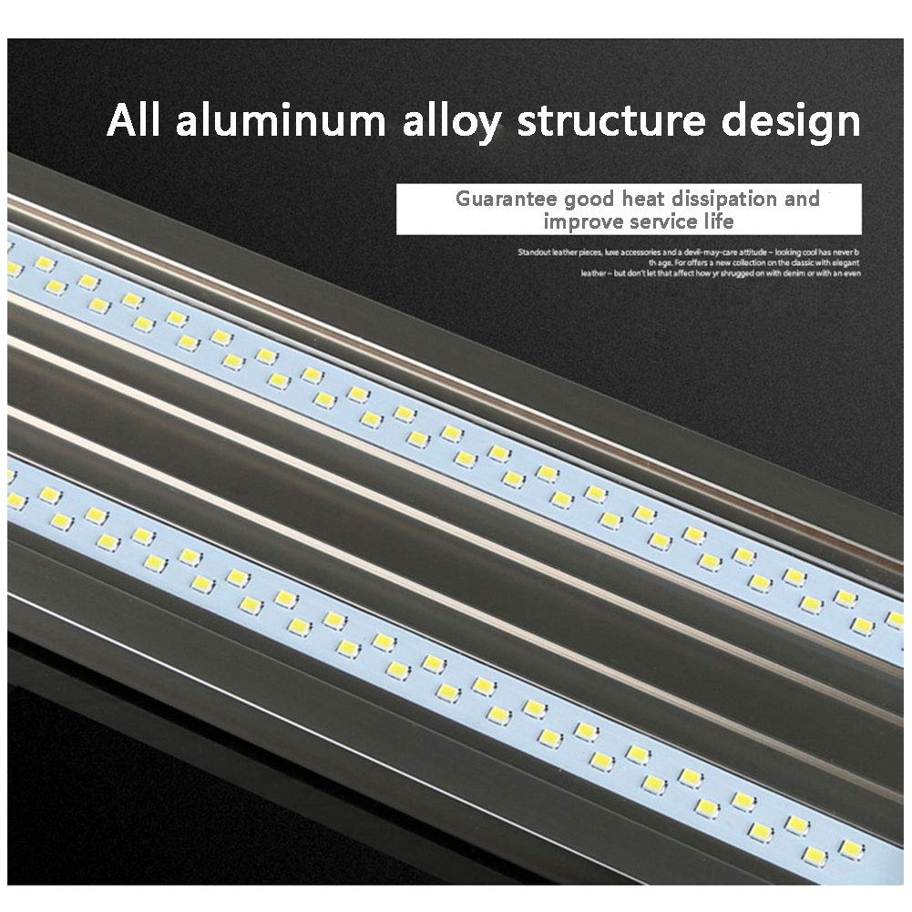 NANANA Eclairage Aquarium Rampe LED Aquarium Imperméable Extensible, Éclairage Lampe Support Support Poisson Réservoir d'eau Lampe, Support Rétractable[Plusieurs Tailles],500c