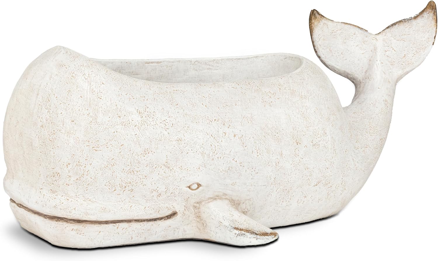 Abbott Collection Large Grey Whale Planter (15" Long)