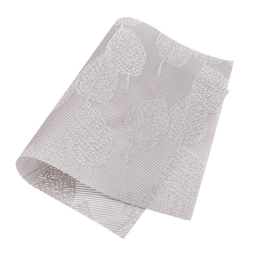 Napperon imperméable pour Table, Tapis de Vaisselle Lavable (Marron) (Blanc)