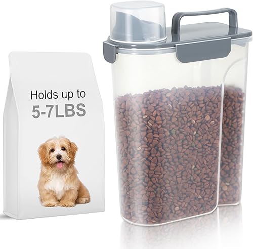 Miniatura 31 de Contenedor de almacenamiento de alimentos para perros y gatos de 5 a 7 libras con boquilla grande mejorada, sin BPA, 4 sellos a presión, recipientes