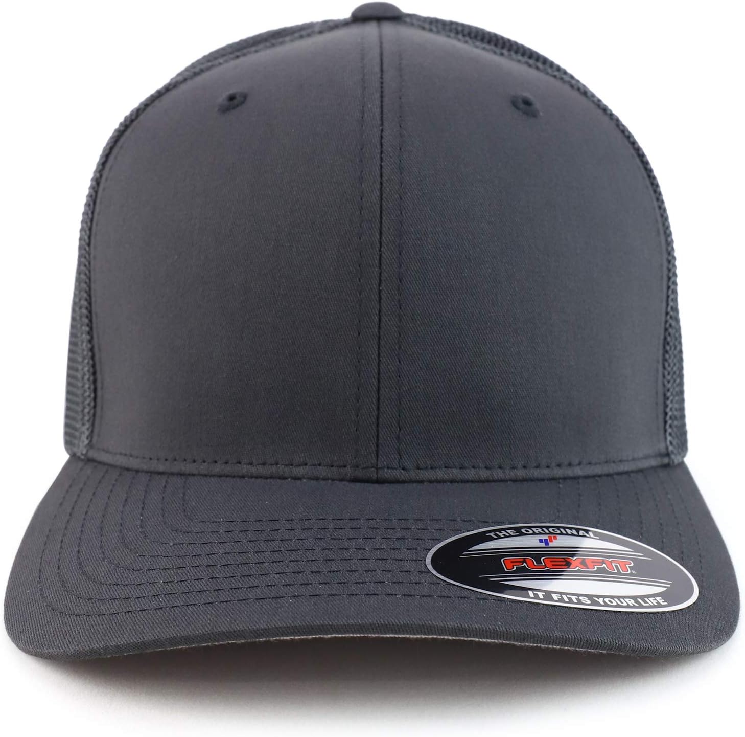 Trendy Apparel Shop 2XL Structured Fitted Trucker Baseball Cap