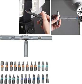 Ratchet Screwdriver Bit Set 24-in-1 58-Tooth Reversible