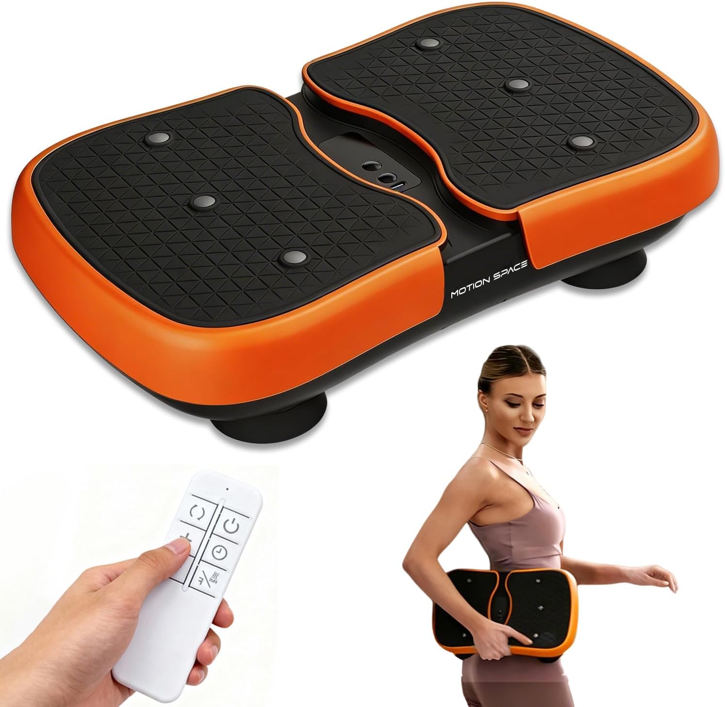 Portable Cordless Vibration Plate – Wireless, Rechargeable, 4 Speed Levels, for Body Massage, Relaxation & Circulation Boost