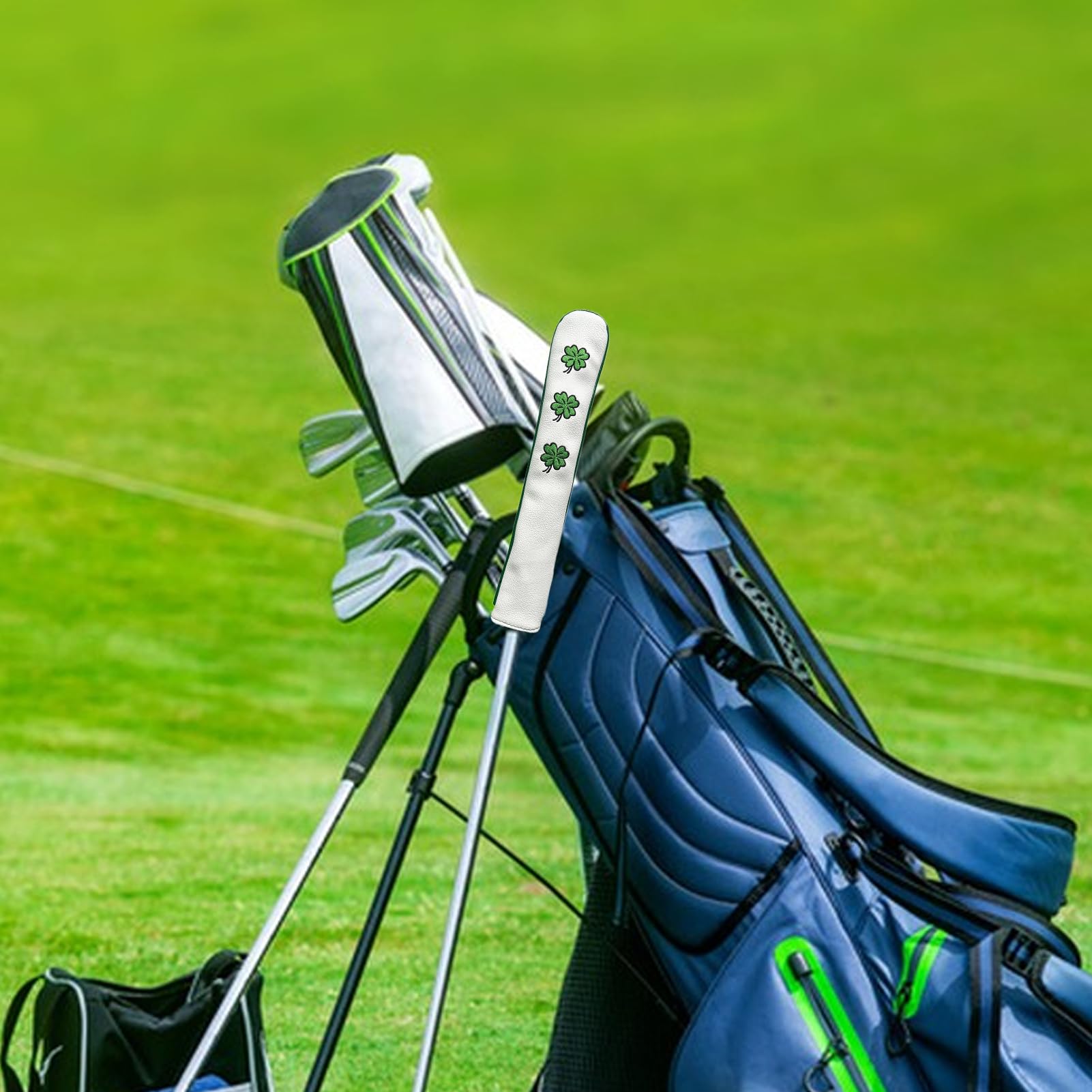 Alignement Stick Casqueur, PU Cuir Alignement Stick Heascover - Exquisite PU Cuir Golf Alignement Stick Cover pour Le Parent, Friend, Can Continent au Moins 2 bâtons, Couverture de bâton d'alignement