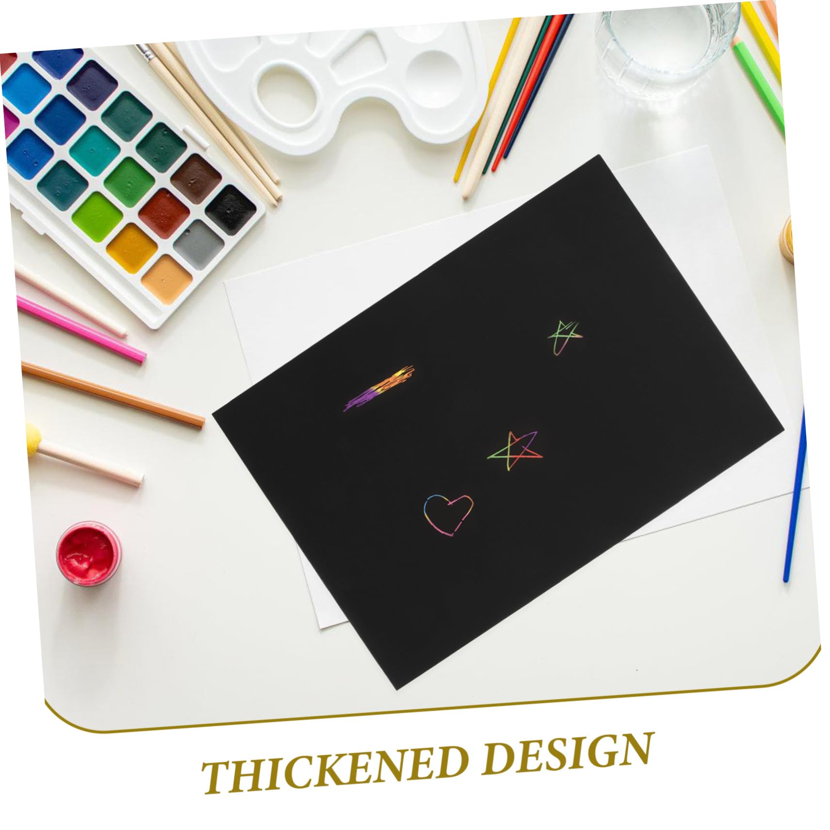 DIYEAH 100 Fogli Carta graffiata giochi creativi per bambini giochi creativi bambini giocattoli per giocattolo per pittura raschiante fai da te che dipingono carte