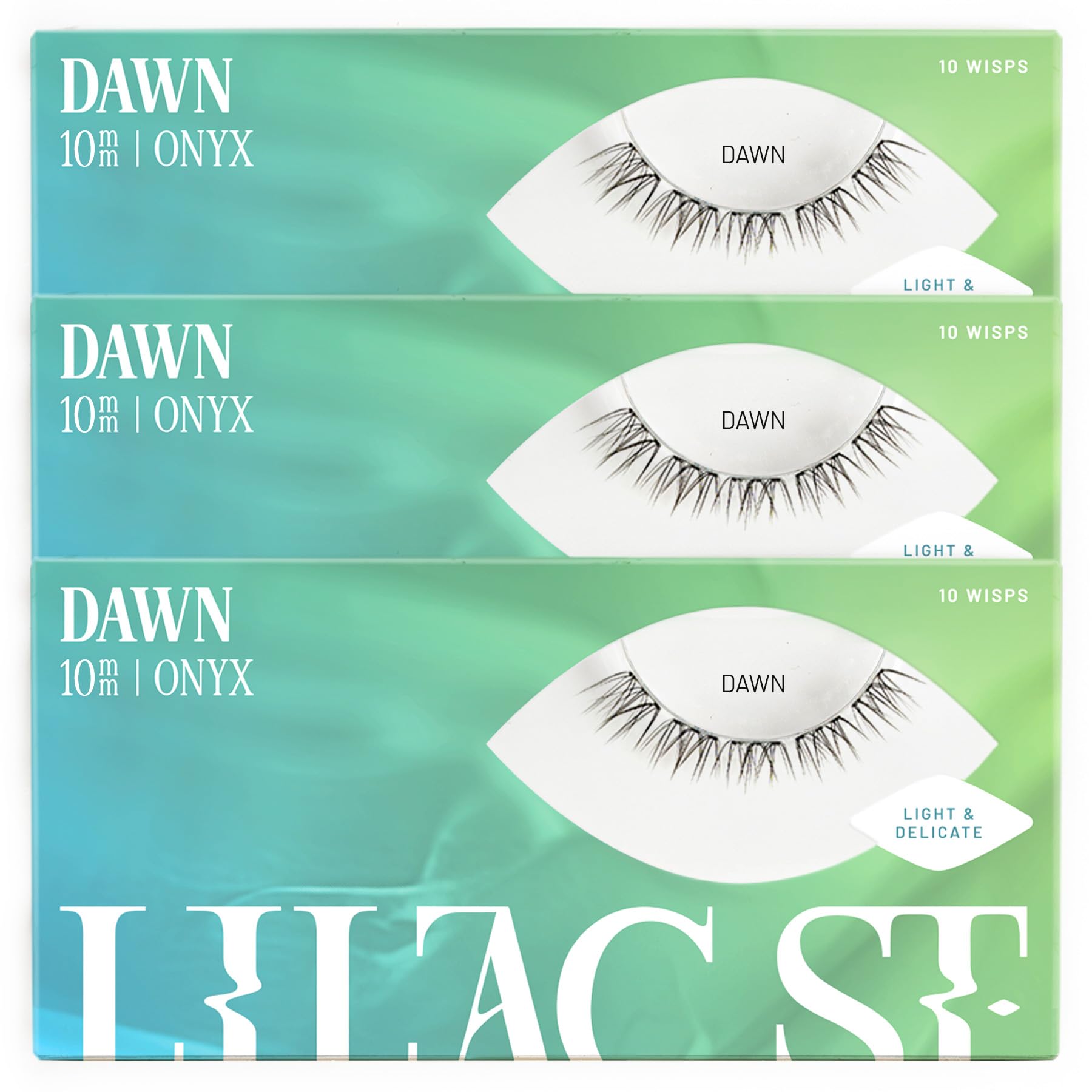 Lilac St - Dawn Natural Faux Eyelash Clusters (10mm, 3 Pack) - No "Makeup" Look - DIY Lash Extension Wisps - Lightweight & Lifelike - Lasts 10 Days -