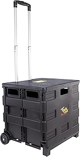 dbest products Quik Cart Collapsible Rolling Crate on Wheels for Teacher...