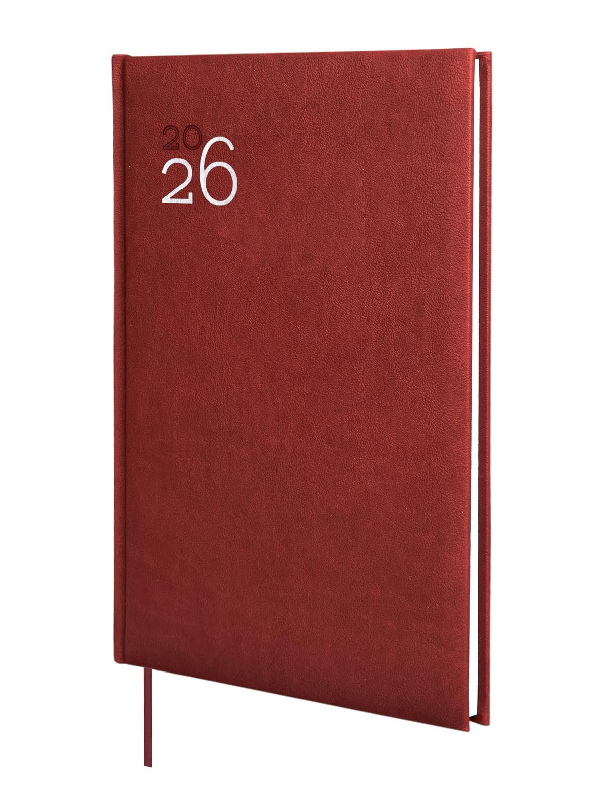 Finocam - Agenda 2026 Week to View Vertical | January - December (12 months) | Annual Agenda 2026 | Bound Hardcover Padded Milano - Bordeaux - Spanish
