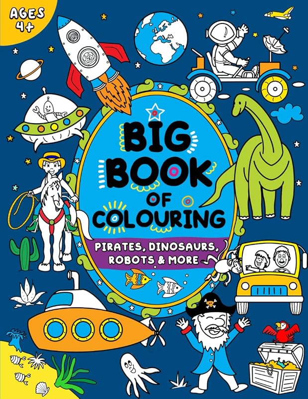 Gran libro para colorear para niños: niños a partir de 4 años (Grandes libros para colorear (edades 4+))