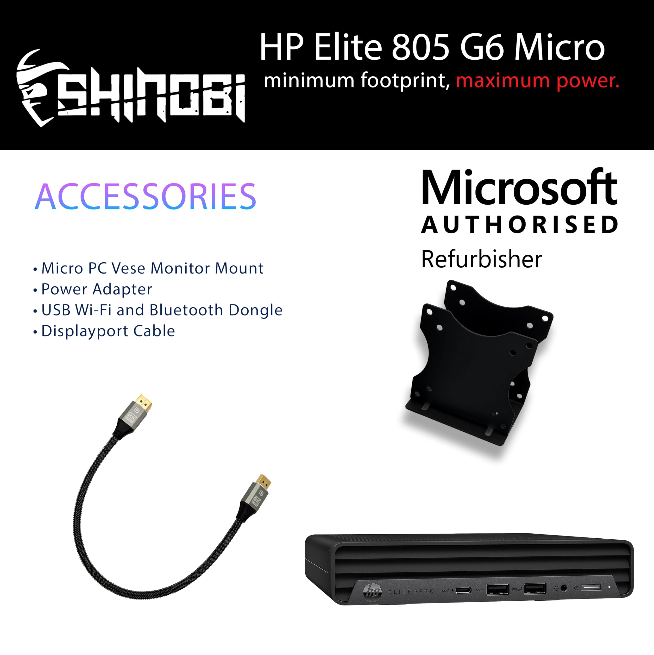 Amazon.com: HP EliteDesk 805 G6 Mini PC | Ryzen 5 Pro 4650GE