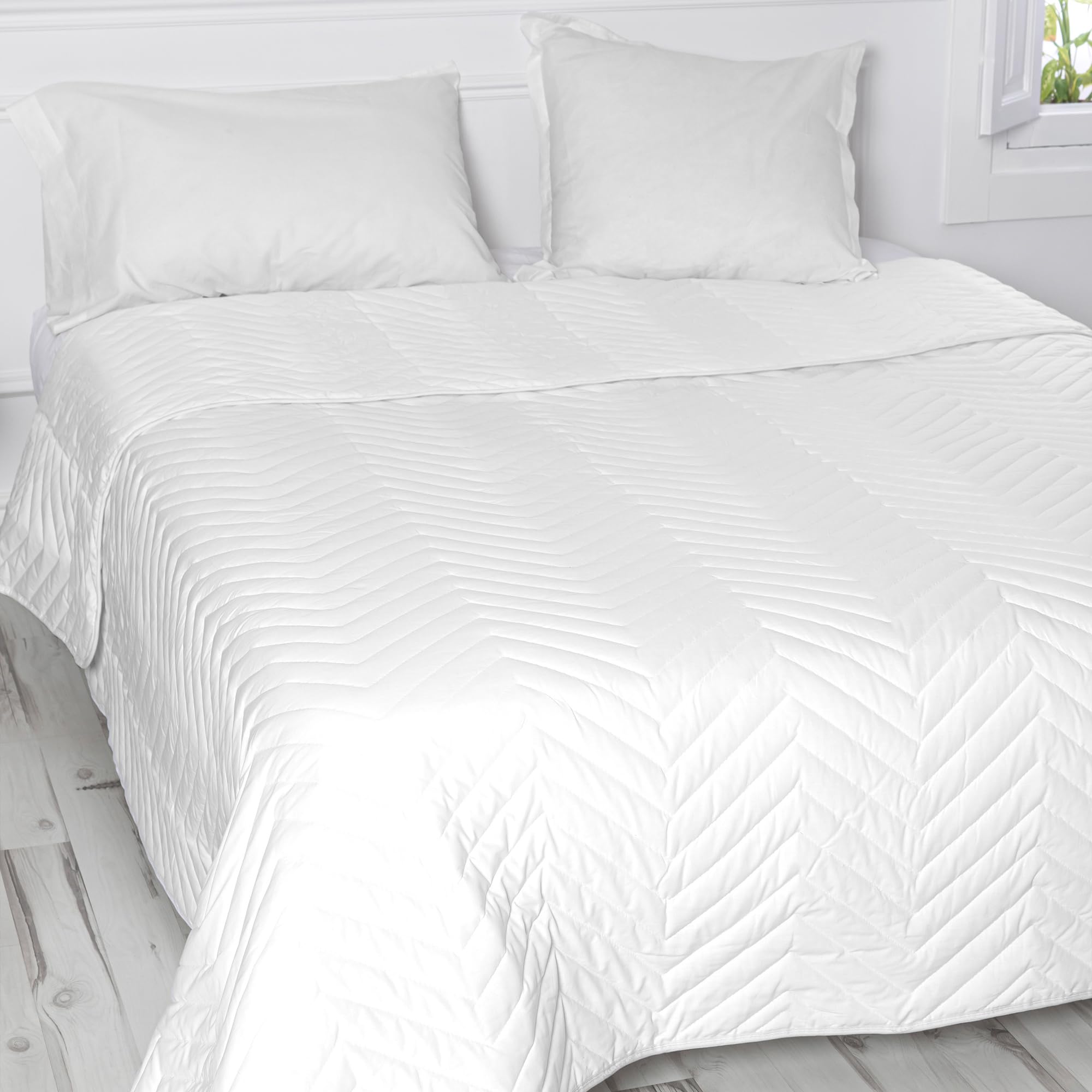 Colcha 180x260 cm Blanco AlexandraHouse lit 80 90 105