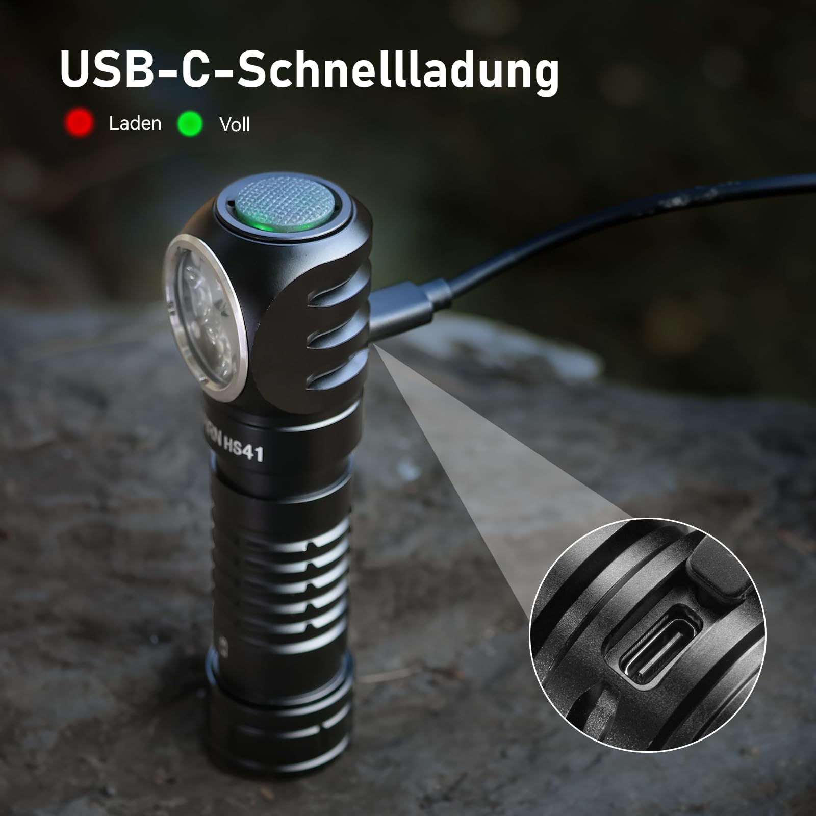 Sofirn HS41 Stirnlampe LED Wiederaufladbar 4000 Lumen, Stufenlos Dimmbar Kopflampe Stirnlampe, 325 m Reichweite, Magnetfuß, IP68 Wasserdicht – Für Camping, Werkstatt, Arbeit