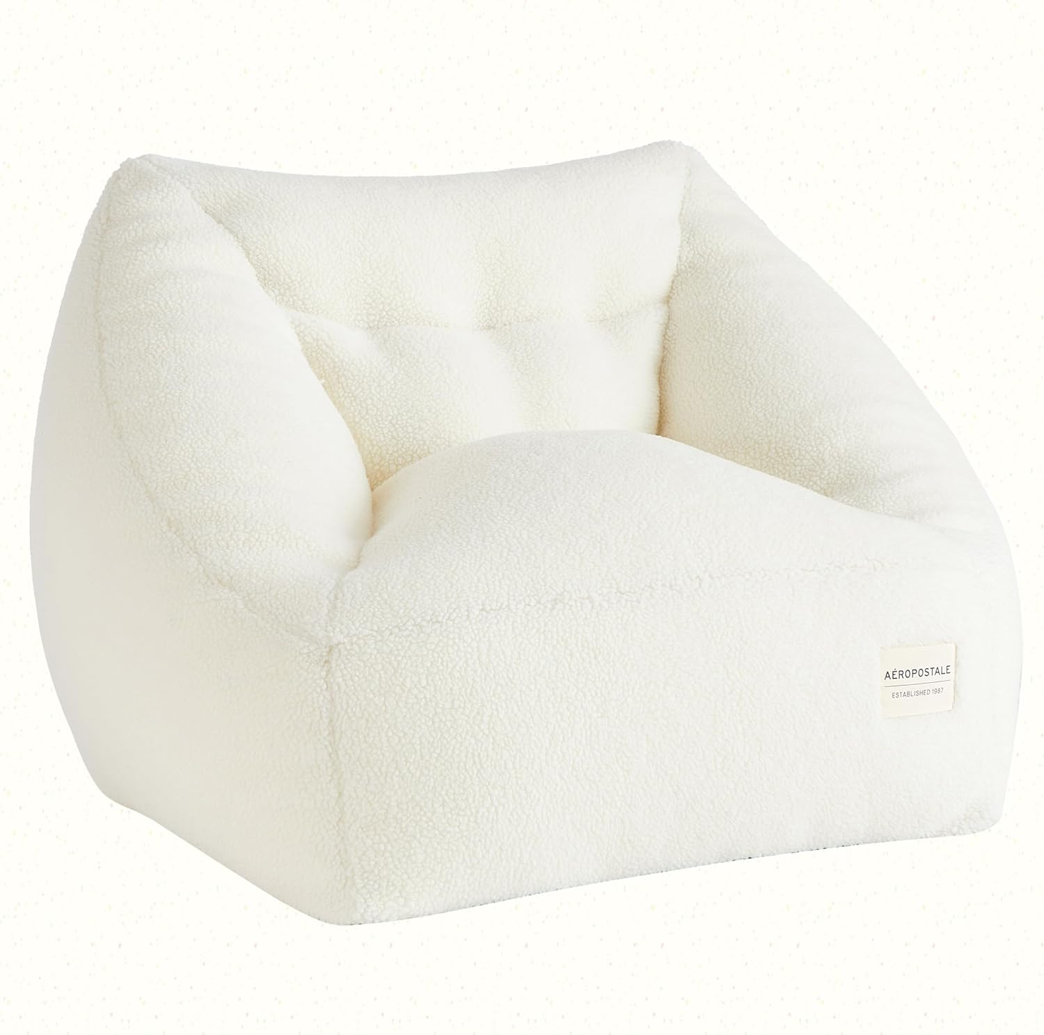 Aeropostale Cozy Sherpa Bean Bag Sofa Chair for Kids, Teens