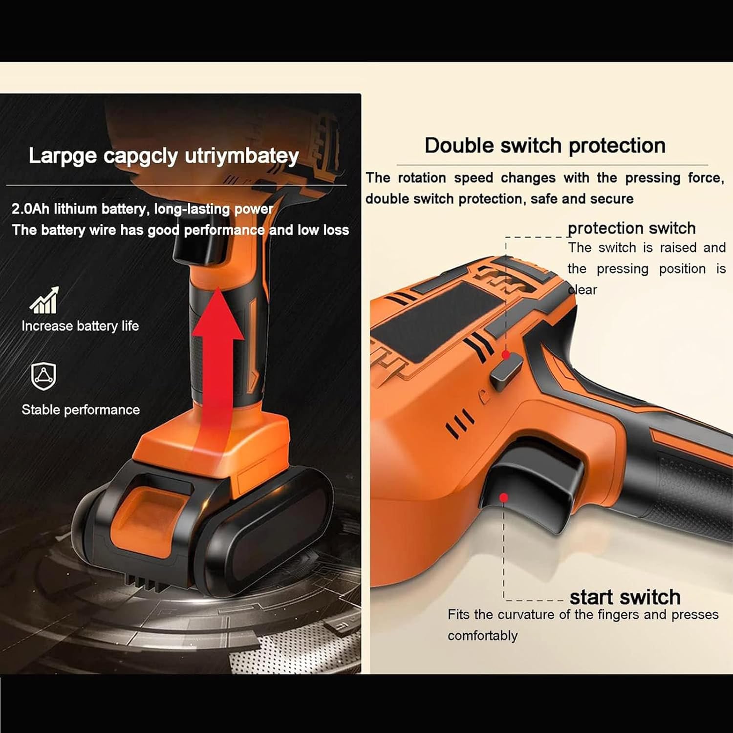 Cordless Electric Reciprocating Saw - Portable Bone Cutting Machine for Meat, Pork, Ribs, and Wood - Ideal for Commercial and Household Use