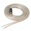 XMSJSIY RCA Speaker Wire Pigtail Bare Cable - Gold Plated RCA Connector High Level OFC Audio Cable for Amplifiers Subwoofer - DIY, 2 M