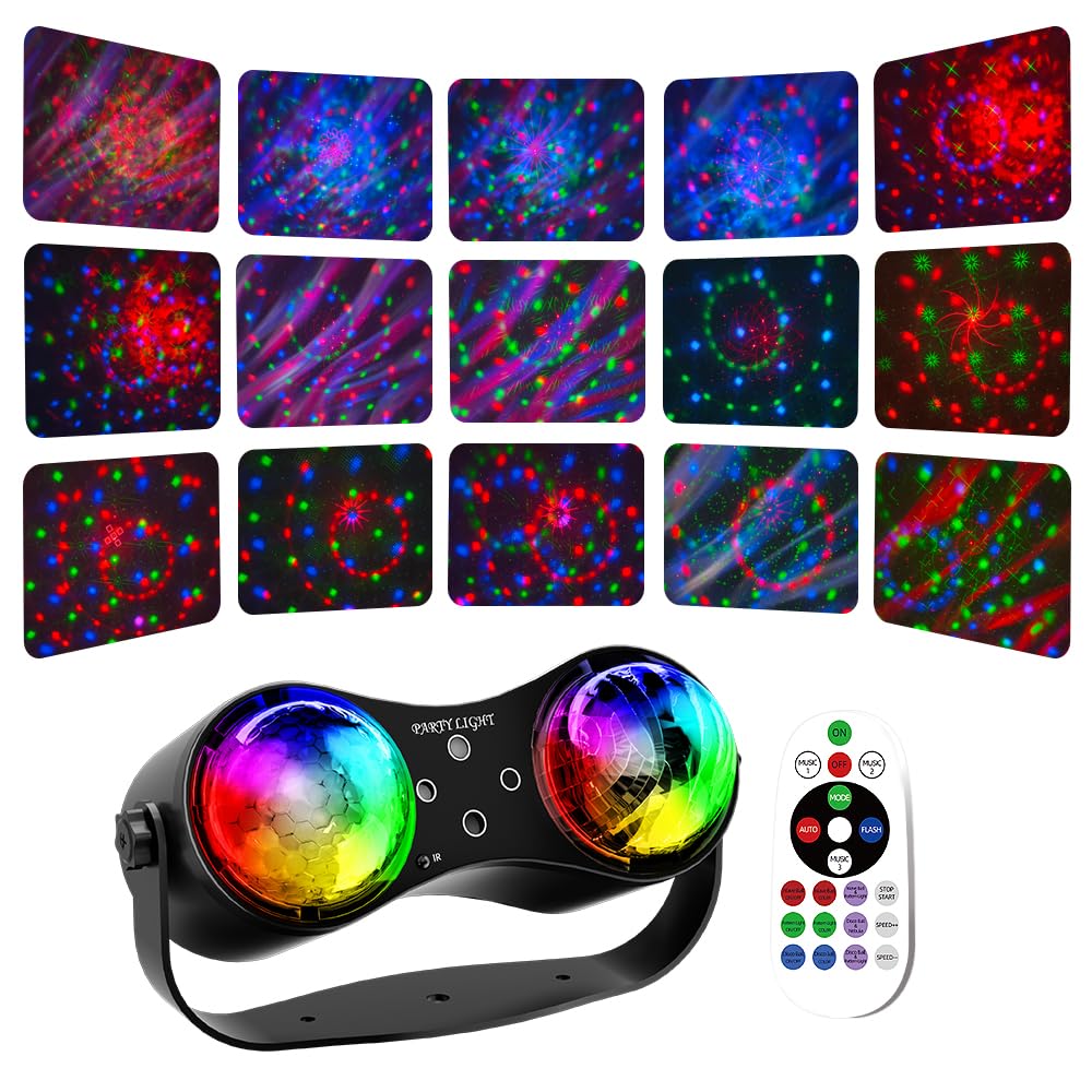 Disco Party Light – Sprachgesteuerter Stroboskop-Sternenhimmel-Projektor mit Fernbedienung, DJ-Bühnenlicht, geeignet für Partys, Bars, Geburtstage, Hochzeiten, KTV und andere Anlässe.