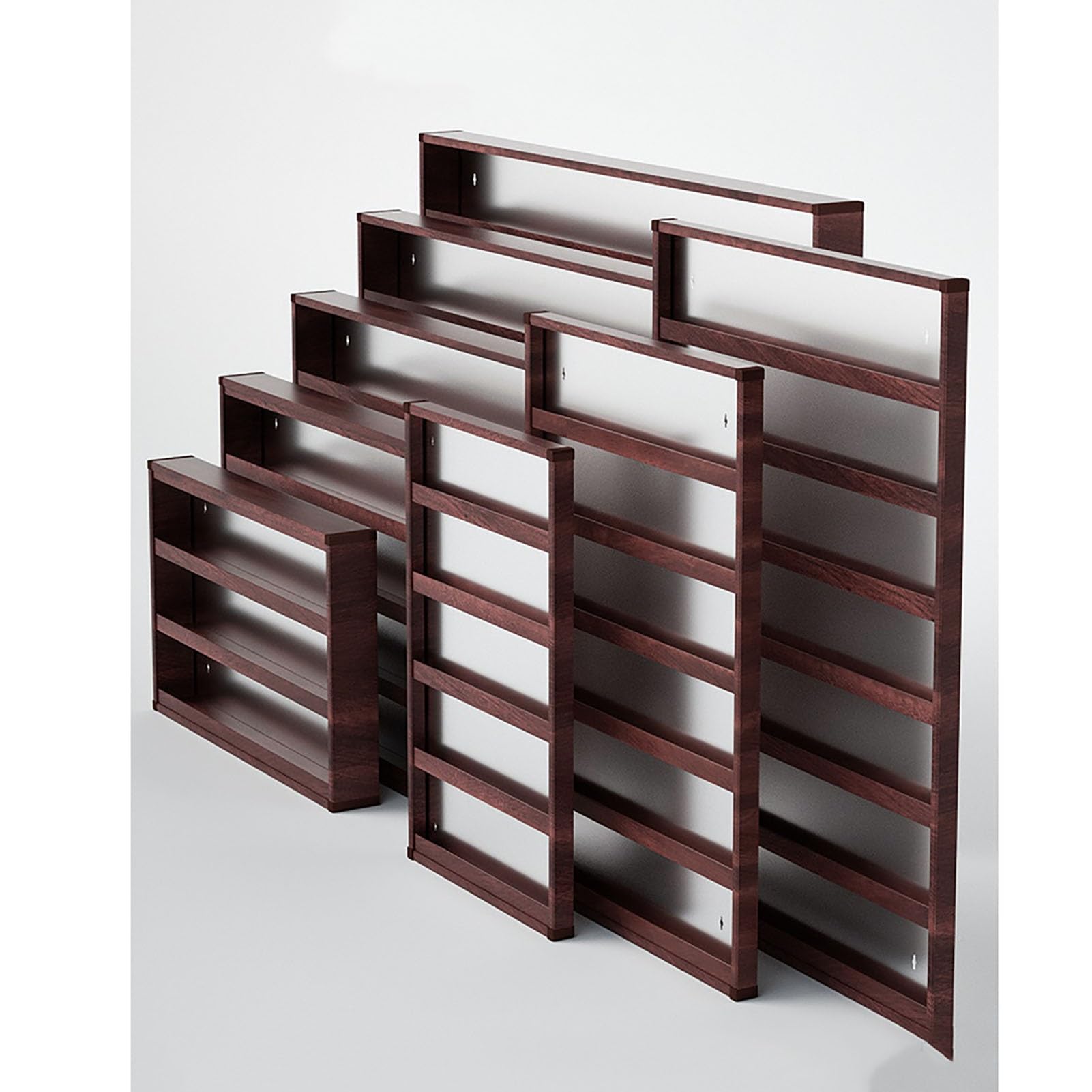 Generisch Mehrstufiges, wandmontiertes Verkaufsregal für Zigaretten und Süßigkeiten – Braunes Supermarktregal, einfach zu montierender Regalorganizer, Abmessungen: 40 x 30 x 60 cm & 80 x 75 x 60 cm