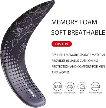 CCSOFTIME Thin Memory Foam Shoe Inserts for Women Boy, Replacement Inner Sole, Shoe Liners Navy W6