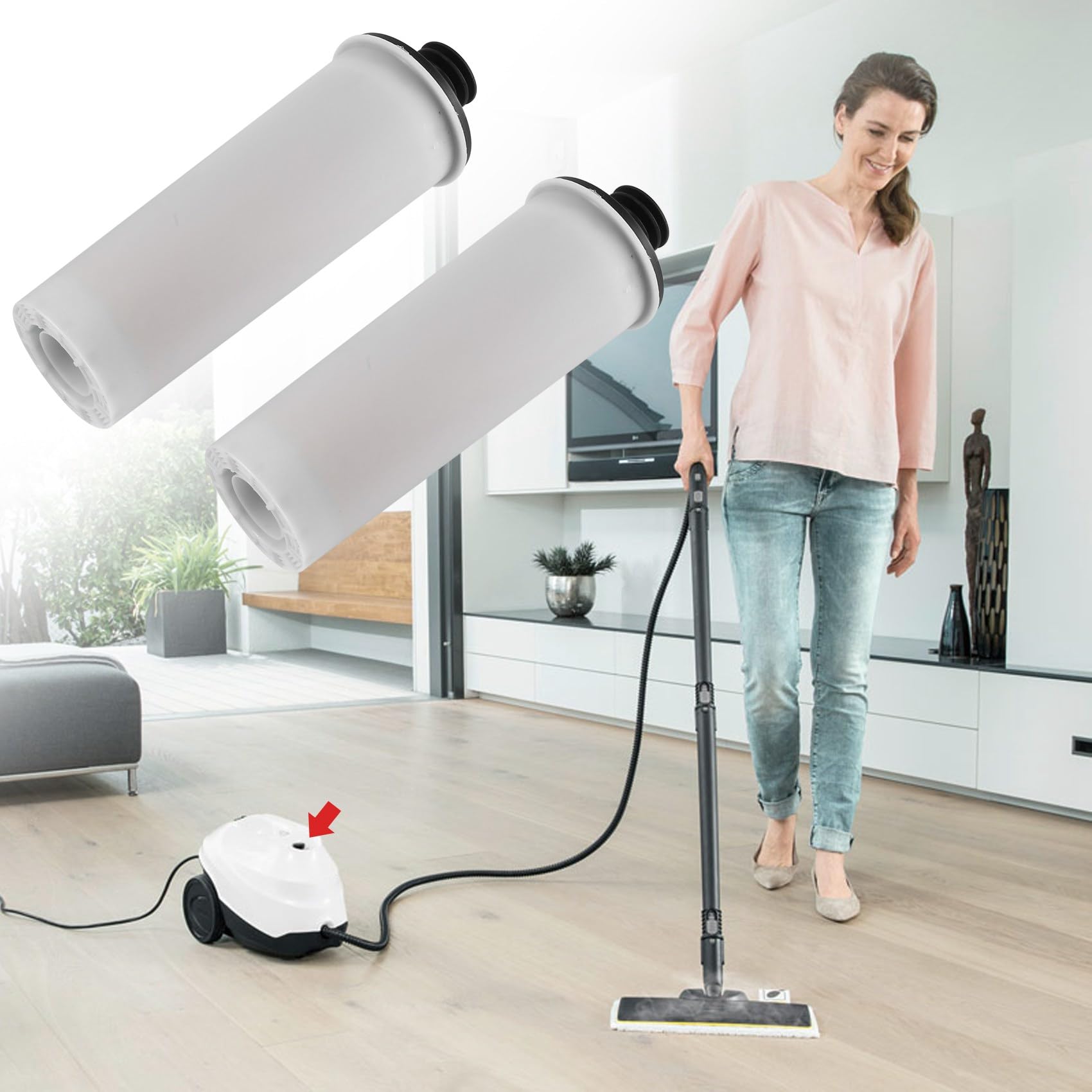 2 StüCk Dampf Reiniger Kartusche Entkalkung Stift für SC3 Serie SC 3 Easyfix/SC3MX/SC3 127V BR Entkalkung Filter