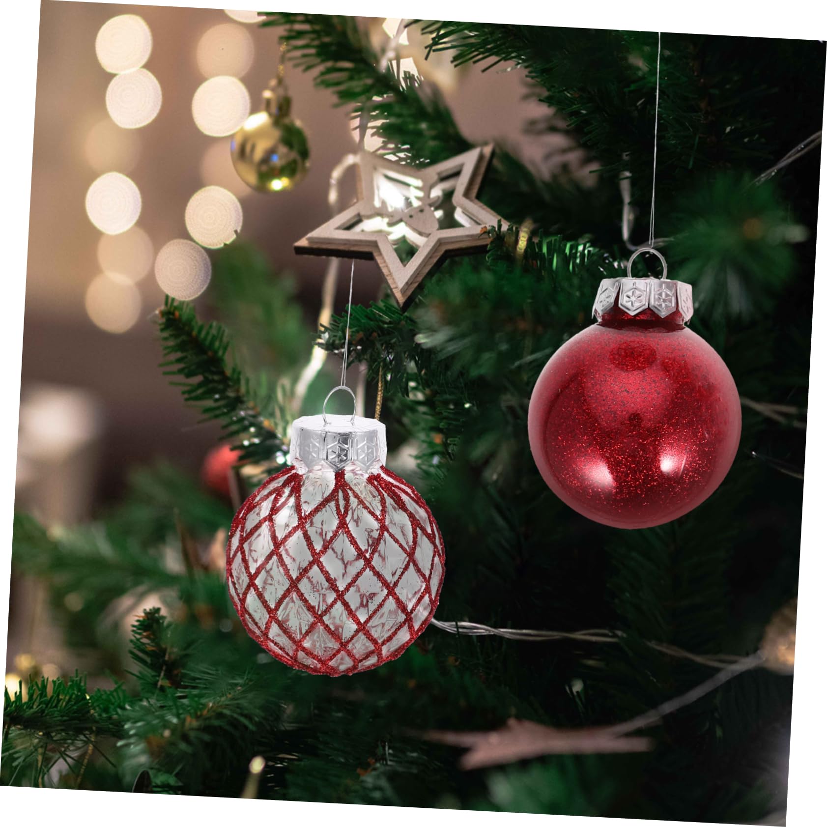ORFOFE 30stücke Weihnachtsbaum-hängekugeln Weihnachtsdekor Ballornamente Weihnachtsbaumkugeln Hängende Dekorationen Für Weihnachtsfeiern