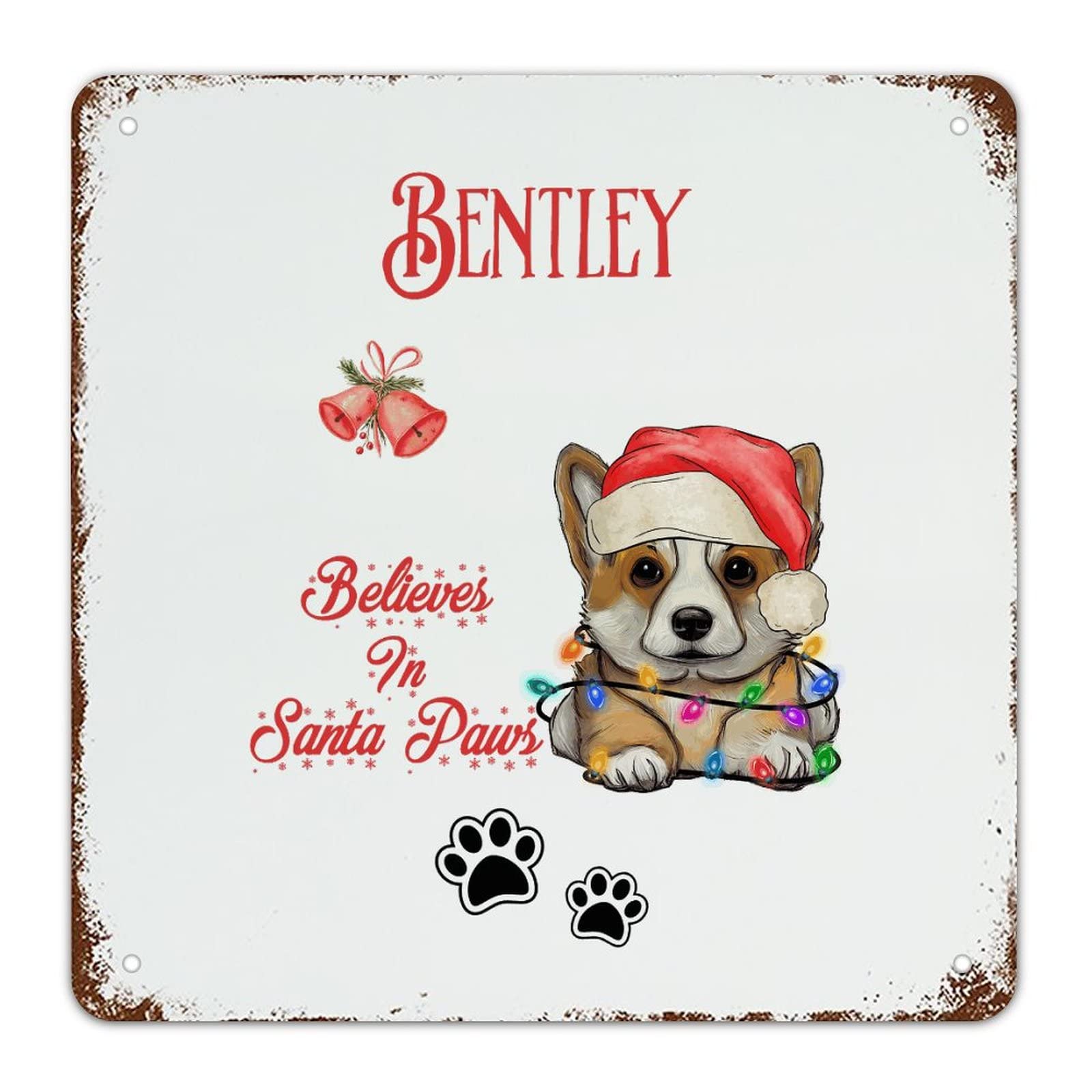 Panneau décoratif bouledogue français de Noël pour célébrer la magie des fêtes en famille
