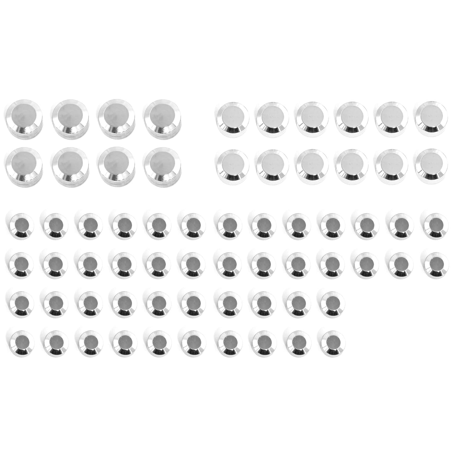 66pcs Motorcycle CNC Engine Bolt Covers for Harley Touring Road King Road Glide Street Glide 2017-2023, Softail 2018-2023 (Chrome)